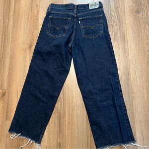Levi’s Silvertab ‘94 Baggy Jeans Dark Wash Raw Hem High Rise
